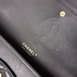 flap bag jumbo 30 dark grey lambskin gold hardware