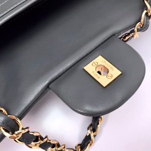 flap bag jumbo 30 dark grey lambskin gold hardware