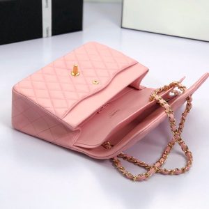 flap bag jumbo 30 pastel pink lambskin gold hardware