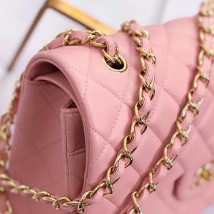 flap bag jumbo 30 pastel pink lambskin gold hardware