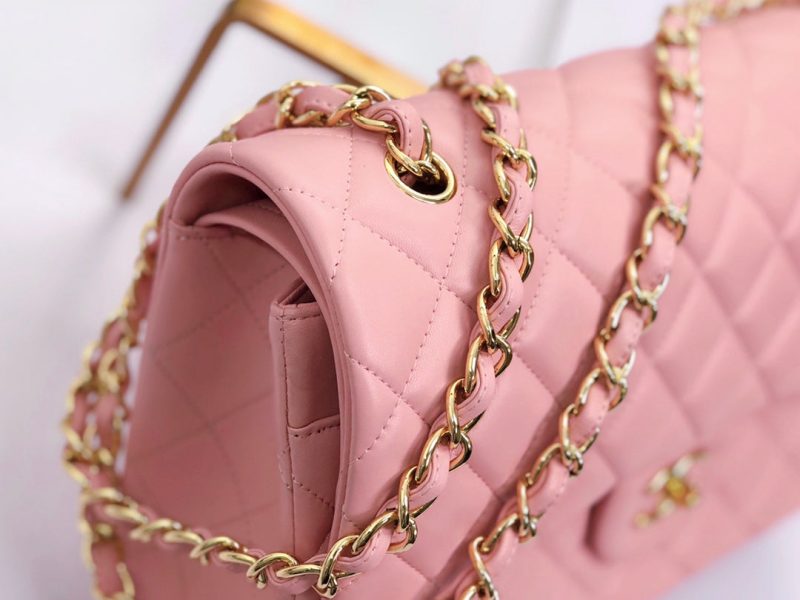 flap bag jumbo 30 pastel pink lambskin gold hardware