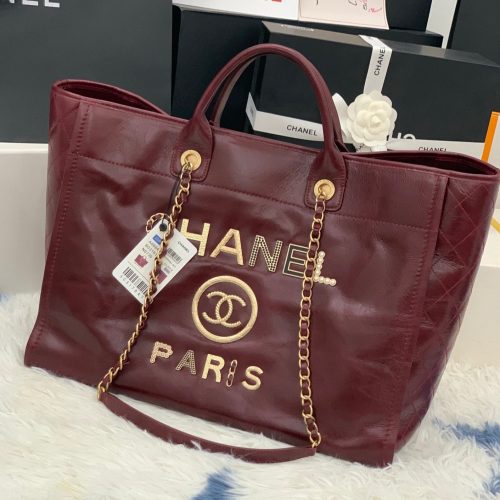 20210610_i1623257111_8870_0_jpg cc shopping bag 40cm burgundy calfskin gold hardware