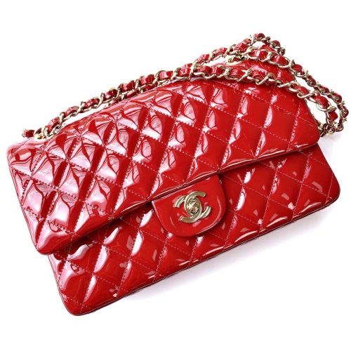 20210617_i1623860260_7665_0_jpg FLAP BAG MEDIUM 25CM RED PATENT CALFSKIN GOLD HARDWARE