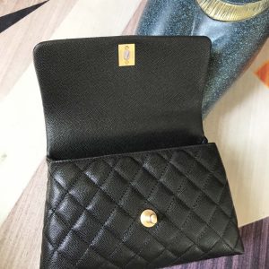 black quilted caviar coco tophandle 24 gold hardware
