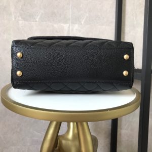 black quilted caviar coco tophandle 24 gold hardware
