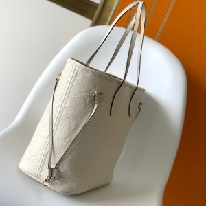 NEVERFULL MM 32 WHITE MONOGRAM EMPREINTE LEATHER