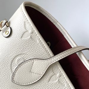 NEVERFULL MM 32 WHITE MONOGRAM EMPREINTE LEATHER