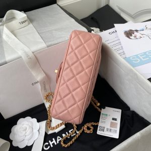Classic Mini Flap Bag 20cm Pink Lambskin Gold Hardware
