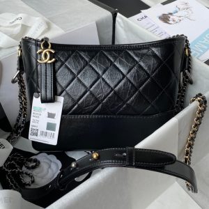 Chanel 2025 Gabrielle Black 25cm Calfskin 320991