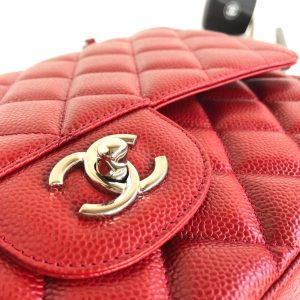 FLAP BAG JUMBO 30CM RED CAVIAR SILVER HARDWARE