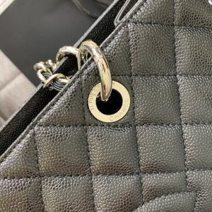 CC GRAND SHOPPING TOTE BAG 34CM BLACK CAVIAR SILVER HARDWARE