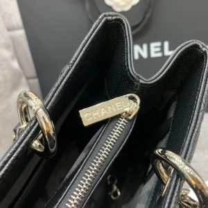 CC GRAND SHOPPING TOTE BAG 34CM BLACK CAVIAR SILVER HARDWARE