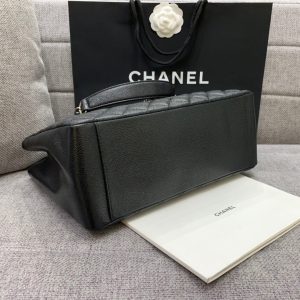 CC GRAND SHOPPING TOTE BAG 34CM BLACK CAVIAR SILVER HARDWARE