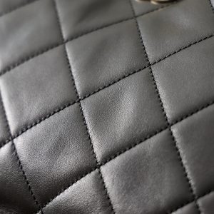 cc hobo bag 26cm black lambskin silver hardware