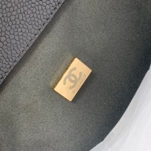 CC GRAND SHOPPING TOTE BAG 34CM BLACK CAVIAR GOLD HARDWARE