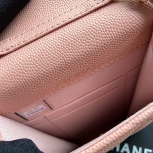 CC Phone Holder Pale & Air Pod Bag Pink Caviar Diamond Hardware 229778