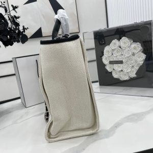 CC Deauville Tweed Bag Black Leather Silver Hardware 16