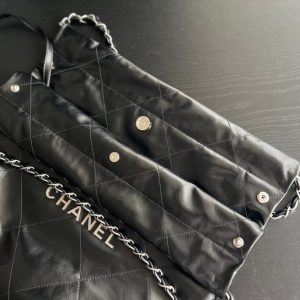 CC HOBO BAG 22 BLACK LAMBSKIN SILVER HARDWARE