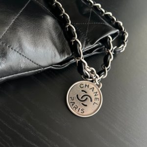 CC HOBO BAG 22 BLACK LAMBSKIN SILVER HARDWARE