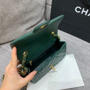 20220929_i1664442389_4755_6_jpg flap bag mini 20cm dark blue green caviar gold hardware