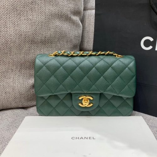 20220929_i1664442389_8927_1_jpg flap bag mini 20cm dark blue green caviar gold hardware
