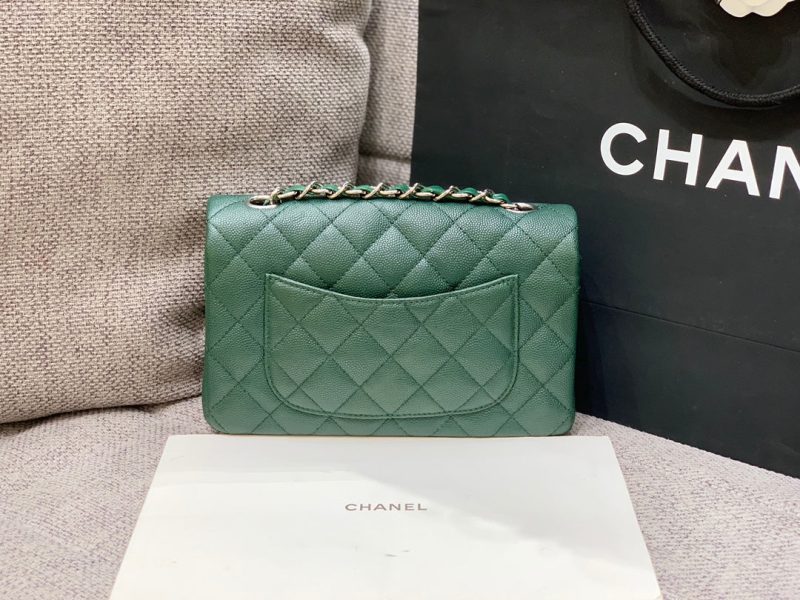 20220929_i1664442441_1534_7_jpg flap bag mini 20cm dark blue green caviar silver hardware
