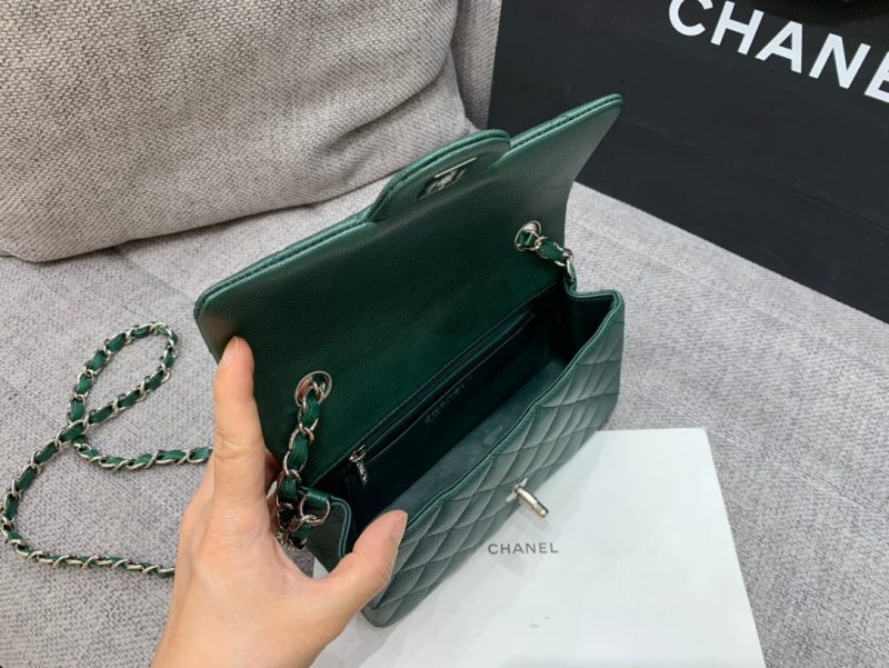 20220929_i1664442441_2205_5_jpg flap bag mini 20cm dark blue green caviar silver hardware