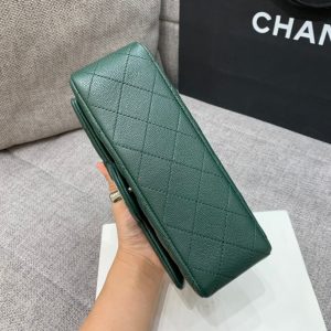 20220929_i1664442441_4490_4_jpg flap bag mini 20cm dark blue green caviar silver hardware