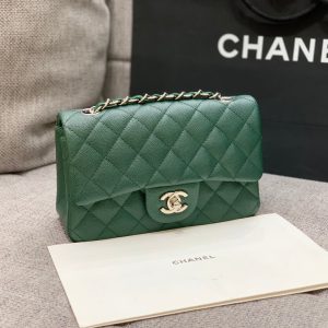 20220929_i1664442441_7686_2_jpg flap bag mini 20cm dark blue green caviar silver hardware