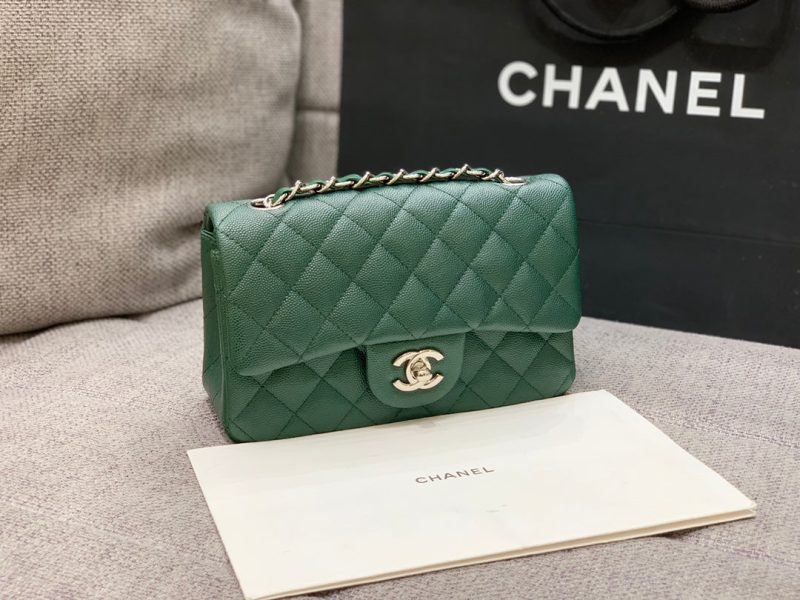 20220929_i1664442441_7686_2_jpg flap bag mini 20cm dark blue green caviar silver hardware