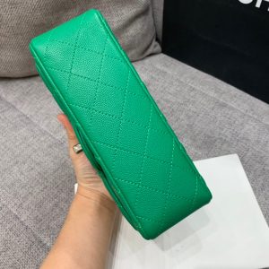 20220929_i1664442816_3158_5_jpg flap bag mini 20cm dark green caviar silver hardware