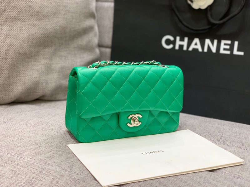 20220929_i1664442816_597_2_jpg flap bag mini 20cm dark green caviar silver hardware
