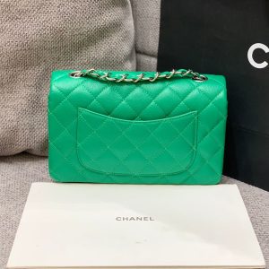 20220929_i1664442816_6811_3_jpg flap bag mini 20cm dark green caviar silver hardware