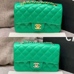 20220929_i1664442816_8925_8_jpg flap bag mini 20cm dark green caviar silver hardware