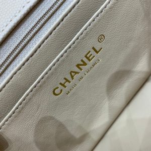 flap bag mini 20cm beige caviar gold hardware