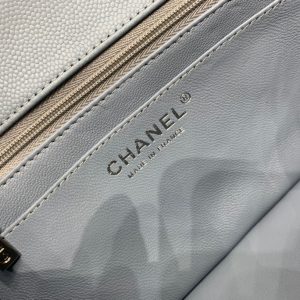 flap bag mini 20cm light cloud blue caviar silver hardware
