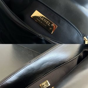 20221016_i1665889492_2539_8_jpg 19 FLAP BAG 30 BLACK GOATSKIN RUTHENIUM HARDWARE