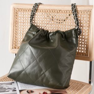cc 22 hobo olive calfskin silver hardware