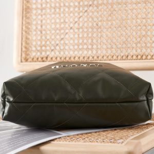 cc 22 hobo olive calfskin silver hardware
