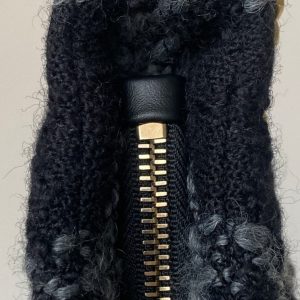 CC 2025 hobo handbag 24 black gray wool