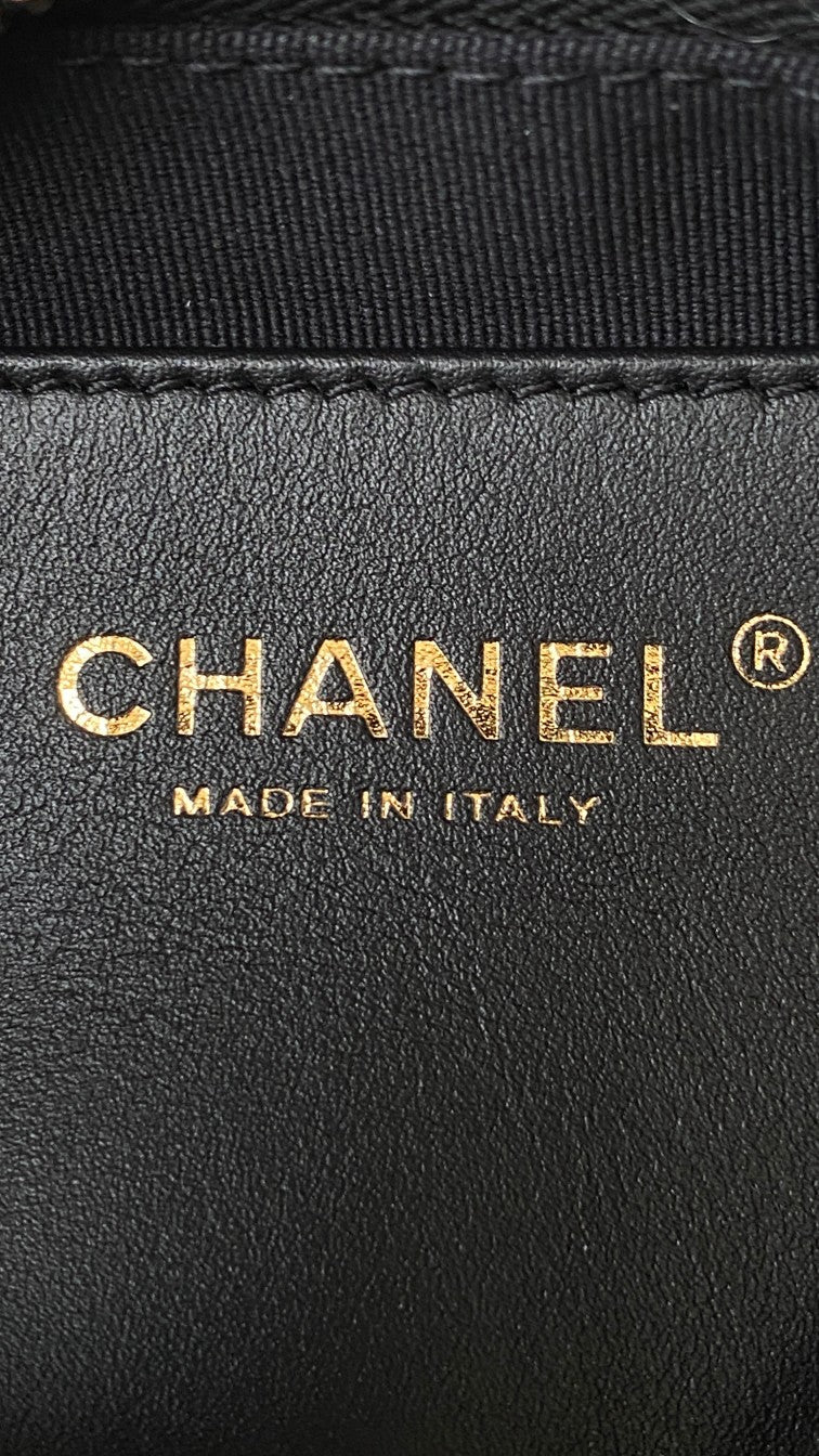 CC 2025 hobo handbag 24 black gray wool