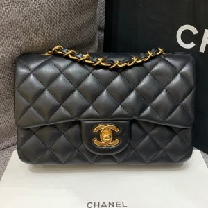 20221206_i1670337123_4880_1_jpg flap bag mini 20cm black lambskin gold hardware