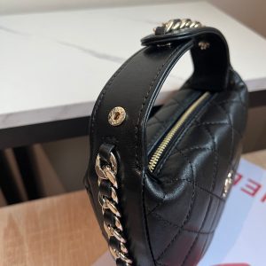 MINI HOBO BAG 16 IN BLACK LAMBSKIN