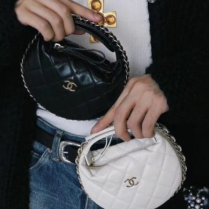 MINI HOBO BAG 16 IN BLACK LAMBSKIN