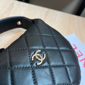 MINI HOBO BAG 16 IN BLACK LAMBSKIN