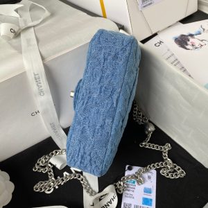 20230314_i1678728645_4689_5_jpg 23P Flap Bag 19cm Denim Silver Hardware