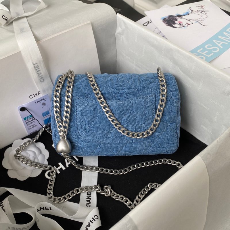 20230314_i1678728645_6290_1_jpg 23P Flap Bag 19cm Denim Silver Hardware