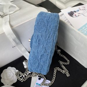 20230314_i1678733828_2252_5_jpg 23P Flap Bag 20cm Denim Silver Hardware