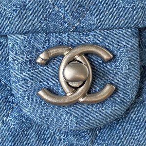 20230314_i1678733828_4898_2_jpg 23P Flap Bag 20cm Denim Silver Hardware