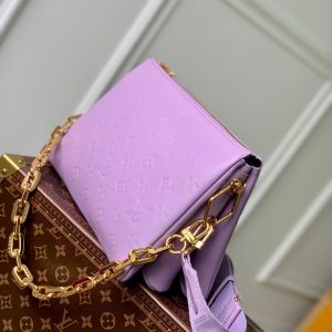 coussin pm 26cm purple monogram empreinte calfskin